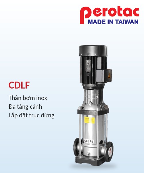 Bơm trục đứng Perotac CDLF inox